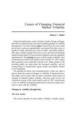 Causes of Changing Financial Market Volatility