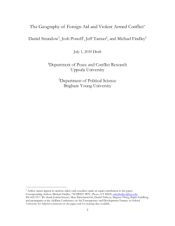 The Geography of Foreign Aid and Violent Armed Conflict