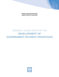 development of government payment programs
