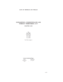 EXTRADITION (COMMONWEALTH AND FOREIGN TERRITORIES