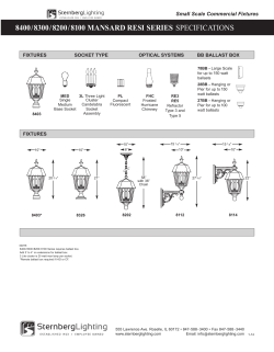 8400 Spec Sheet - Sternberg Lighting