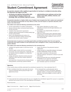 Student Commitment Agreement