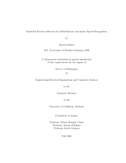 Ensemble Feature Selection for Multi-Stream