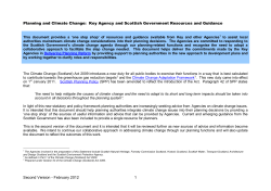 Planning and climate change guidance