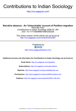 Contributions to Indian Sociology