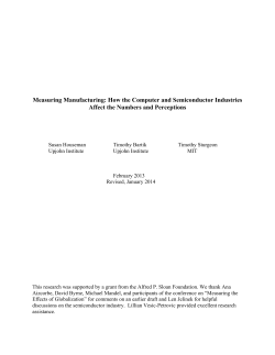 Measuring Manufacturing - W.E. Upjohn Institute for Employment