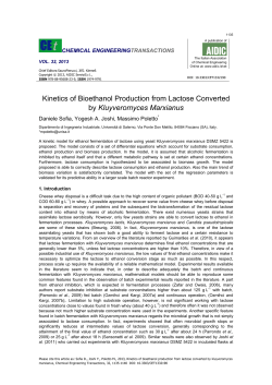 Kinetics of Bioethanol Production from Lactose Converted by