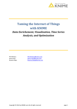 Taming the Internet of Things with KNIME