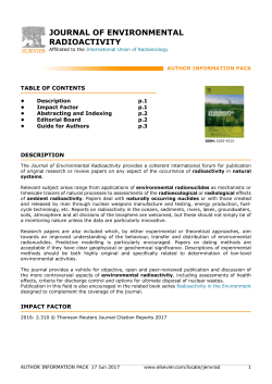 journal of environmental radioactivity