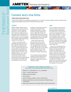 Cement and Lime Kilns - AMETEK Process Instruments