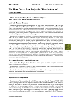 The Three Gorges Dam Project in China: history and