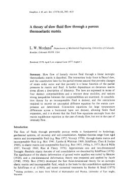 A theory of slow fluid flow through a porous thermoelastic matrix