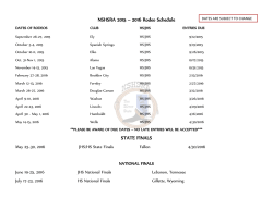 NSHSRA 2015 – 2016 Rodeo Schedule STATE FINALS