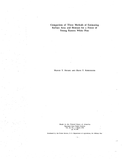 Comparison of Three Methods of Estimating Surface Area and