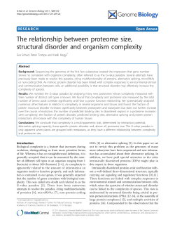 The relationship between proteome size, structural