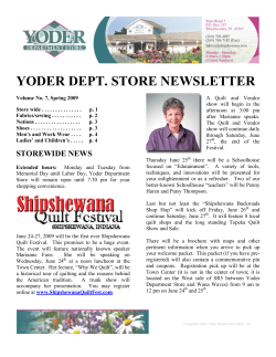 Spring 2009 - Yoder Department Store