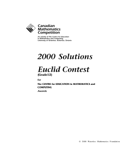 2000 - CEMC - University of Waterloo