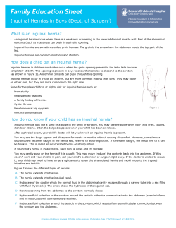 Inguinal Hernias in Boys (Dept. of Surgery)