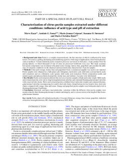 Characterization of citrus pectin samples