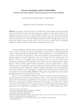 Income Inequality under Colonial Rule