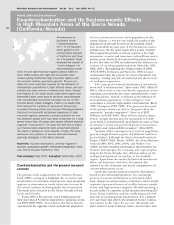 Counterurbanization and Its Socioeconomic Effects in High