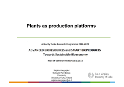 Plants as production platforms