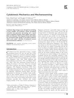 Cytokinesis mechanics and mechanosensing