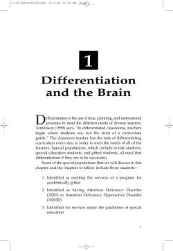 Differentiation and the Brain