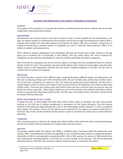 consent for preimplantation genetic screening (pgs) biopsy