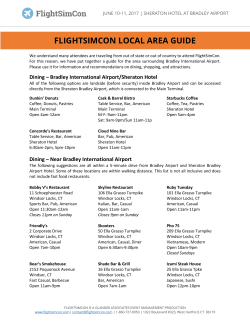 FLIGHTSIMCON LOCAL AREA GUIDE