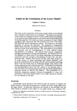 Limits on the Constitution of the Lower Mantle*