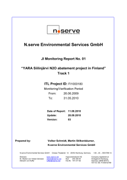N.serve Environmental Services GmbH JI Monitoring Report No. 01