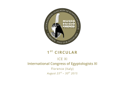 1 CIRCULAR - International Association of Egyptologists