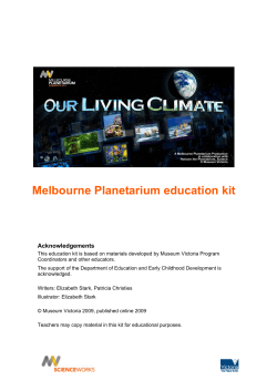 Teacher notes &ndash; Our Living Climate (PDF 176KB)