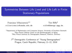 Symmetries Between Life Lived and Life Left in Finite Stationary