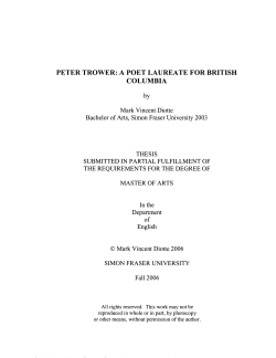 peter trower: a poet laureate for british columbia