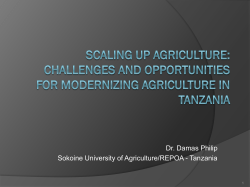 Scaling Up Agriculture: Challenges and Opportunities for
