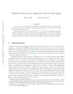 Distinct distances on algebraic curves in the plane