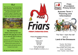 PARENT INFO FRIARS Year 1 Autumn 1.pub