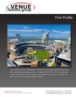 Firm Profile - Venue Solutions Group