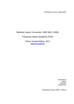 The Maritime Labour Convention, 2006