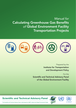 Calculating Greenhouse Gas Benefits of Global Environment Facility