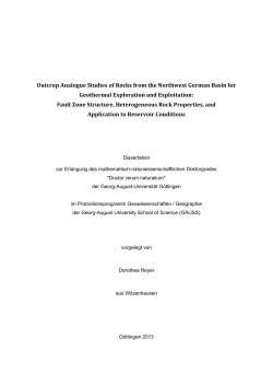 Outcrop analogue studies of rocks from the Northwest German Basin
