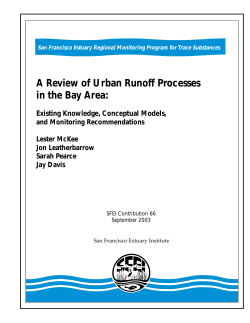 A Review of Urban Runoff Processes in the Bay Area: