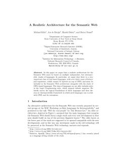 A Realistic Architecture for the Semantic Web