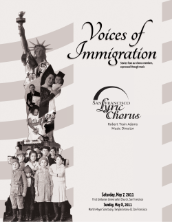 Program - San Francisco Lyric Chorus