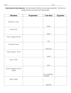 Situation Proportion Unit Rate Equation