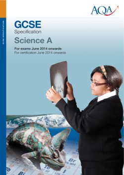 GCSE Science A Specification