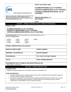 aluminum bronze alloy castings copper