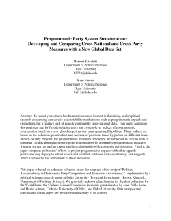 Programmatic Party System Structuration: Developing